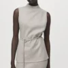 Haut à col roulé avec ceinture