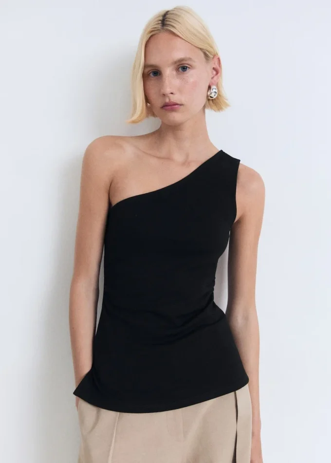 Haut drapé asymétrique