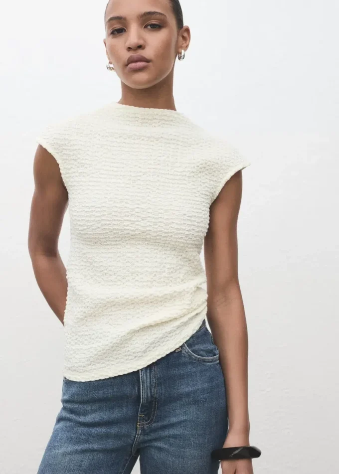 Haut en coton texturé Haut en coton texturé