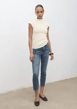 Haut en coton texturé