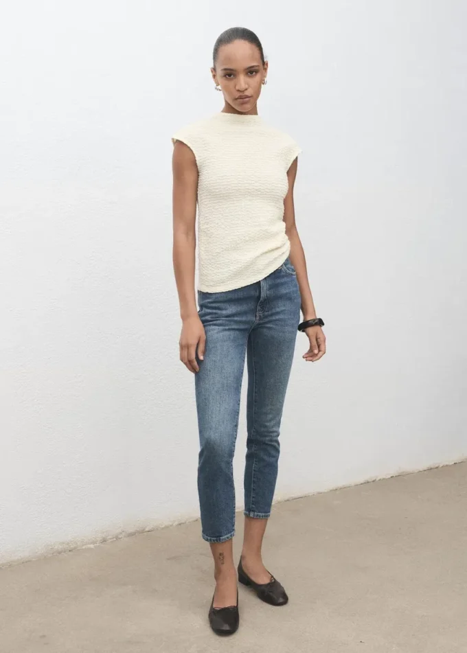 Haut en coton texturé Haut en coton texturé