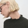 Haut en crêpe texturé