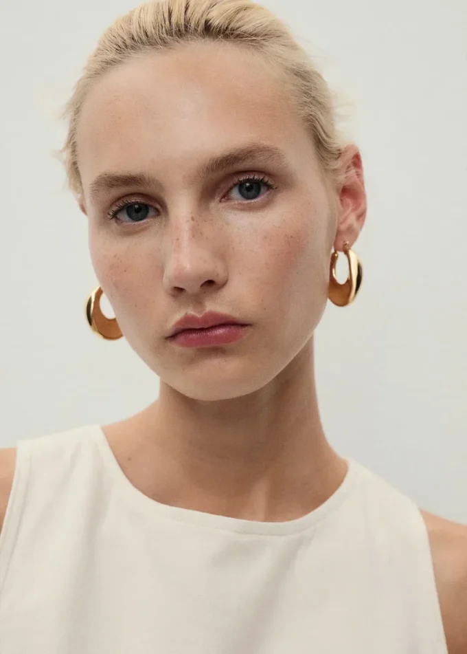 Haut en denim évasé