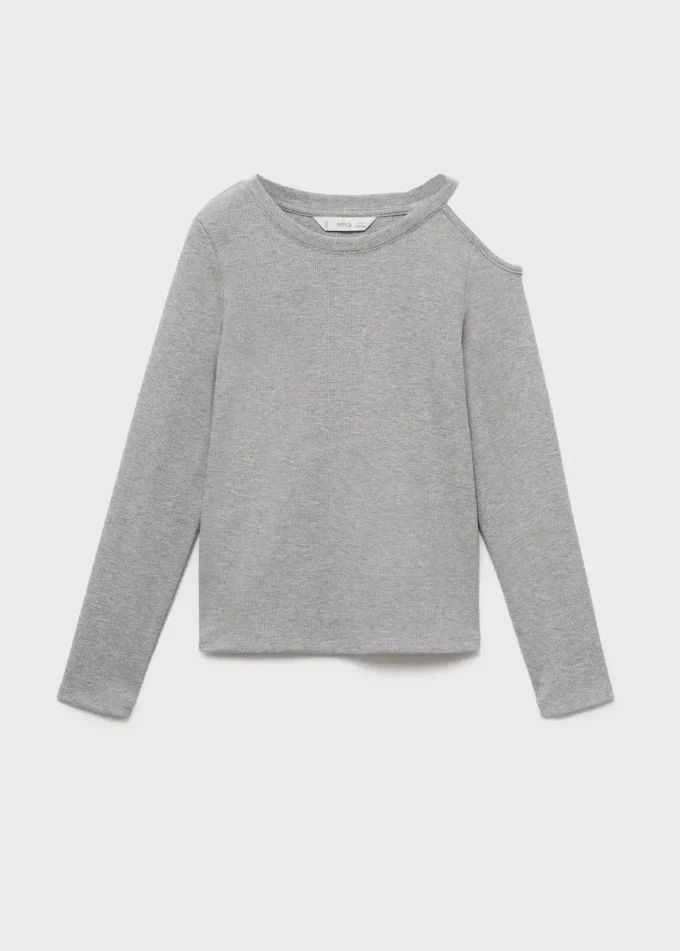 Haut en lurex avec découpes