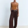 Haut en maille lurex avec dos croisé