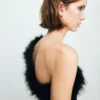 Haut en plumes à mailles fines Haut en plumes à mailles fines