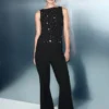 Haut à encolure bateau avec strass
