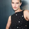 Haut à encolure bateau avec strass