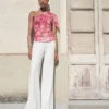 Haut imprimé asymétrique