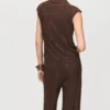 Haut jacquard à imprimé floral