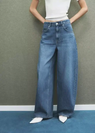 Jean ballon taille mi-haute
