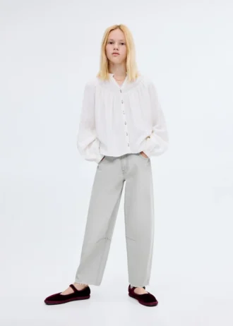 Jean ballon taille mi-haute