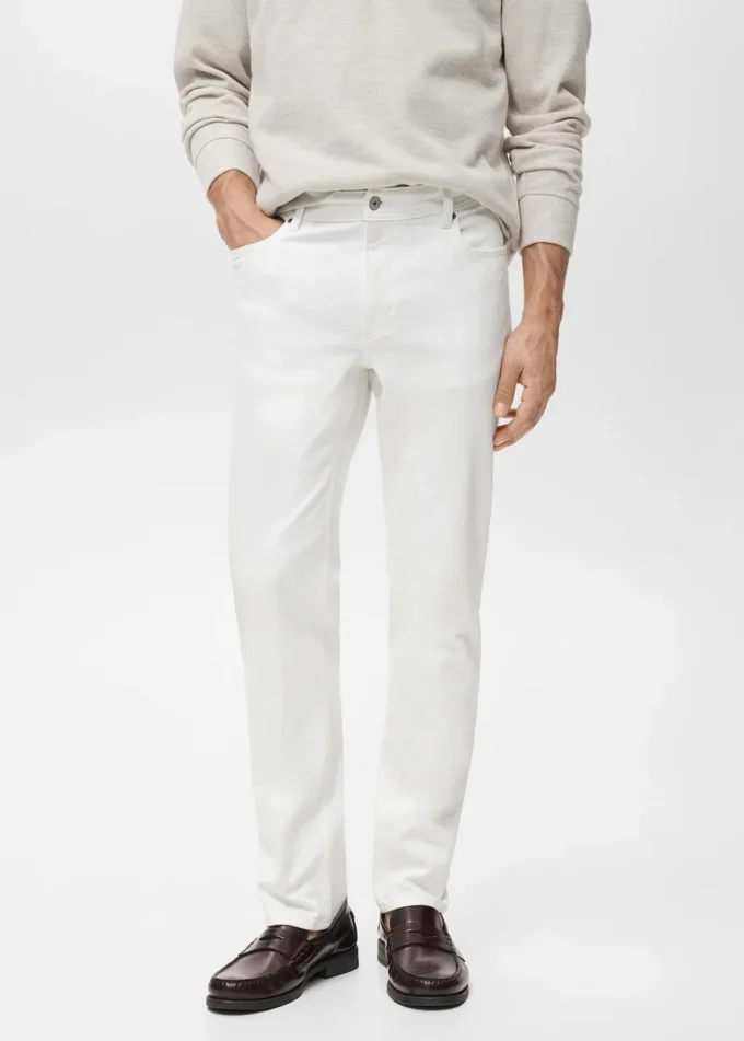 Jean blanc slim Jan