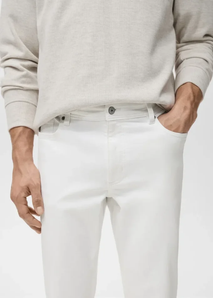 Jean blanc slim Jan