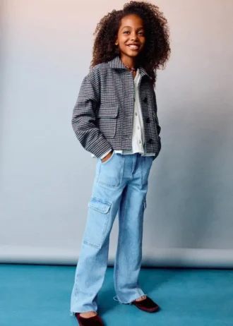 Jean cargo coupe droite