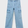 Jean cargo coupe droite