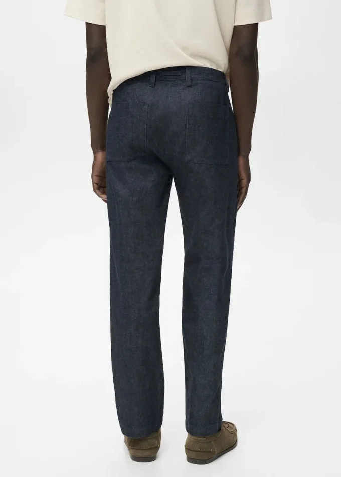 Jean droit délavé foncé Jean droit délavé foncé