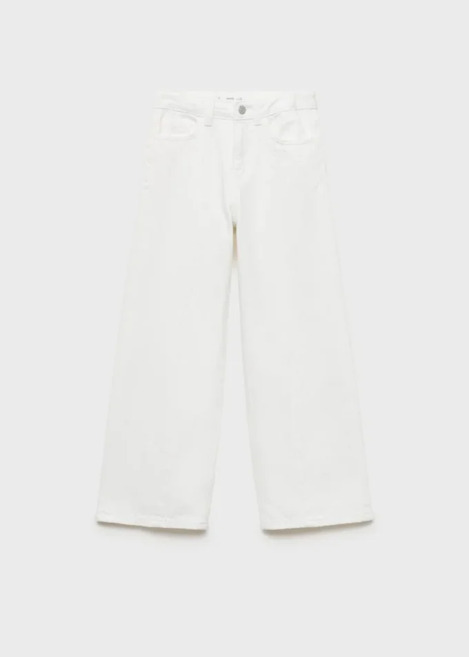 Jean à jambes larges avec détails de coutures