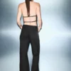 Jean à jambes larges avec strass Jean à jambes larges avec strass