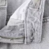 Jean à jambes larges et strass