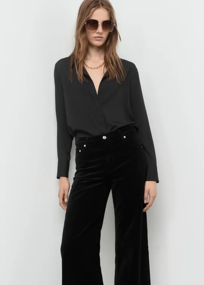 Jean large en velours Jean large en velours