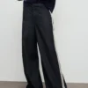 Jean à rayures et jambes larges Jean à rayures et jambes larges