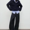 Jean à rayures et jambes larges Jean à rayures et jambes larges