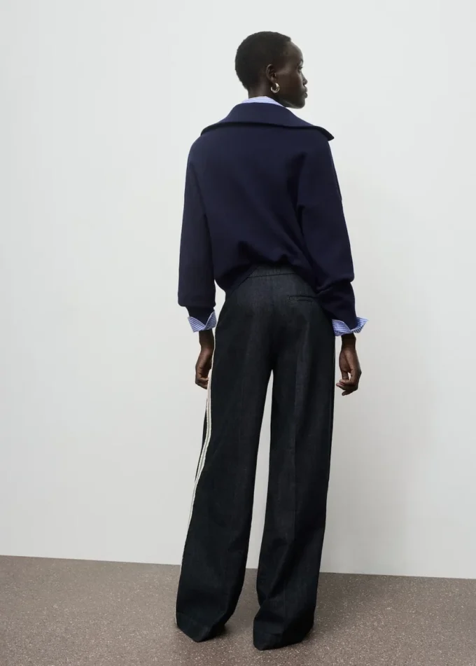 Jean à rayures et jambes larges Jean à rayures et jambes larges