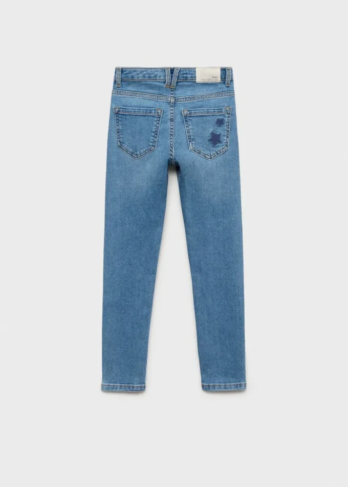Jean skinny brodé d&rsquo;étoiles