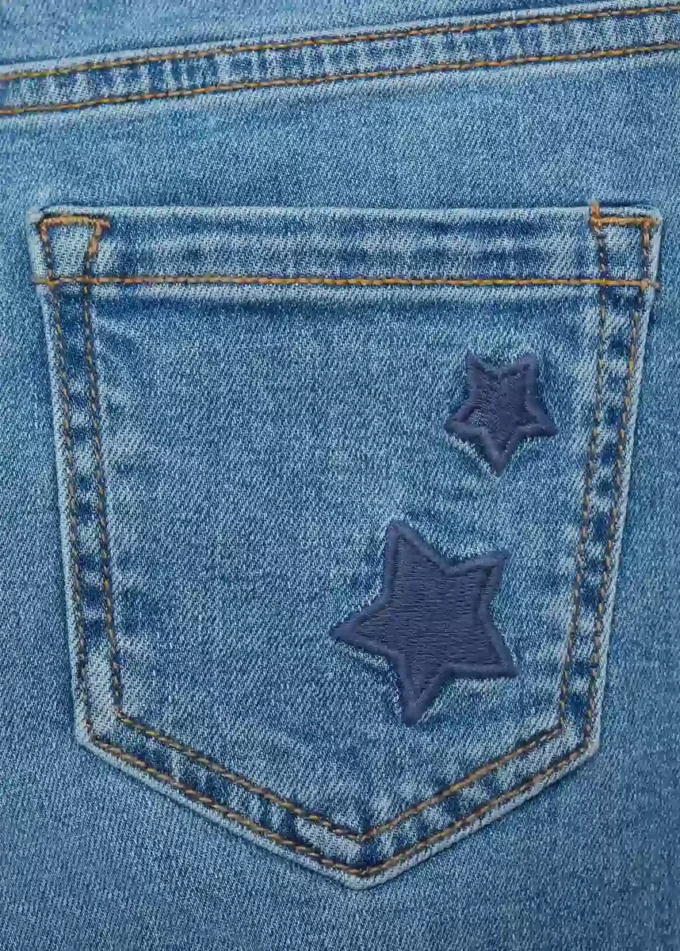 Jean skinny brodé d&rsquo;étoiles
