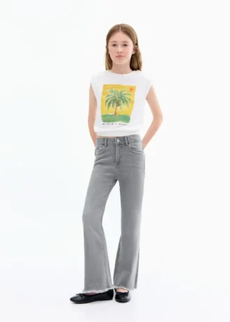 Jean skinny taille basse effiloché