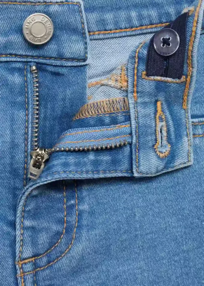Jean skinny taille basse effiloché