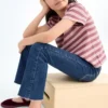 Jean skinny taille basse effiloché
