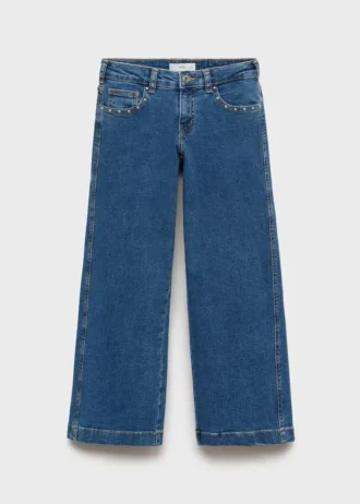 Jean taille basse à clous