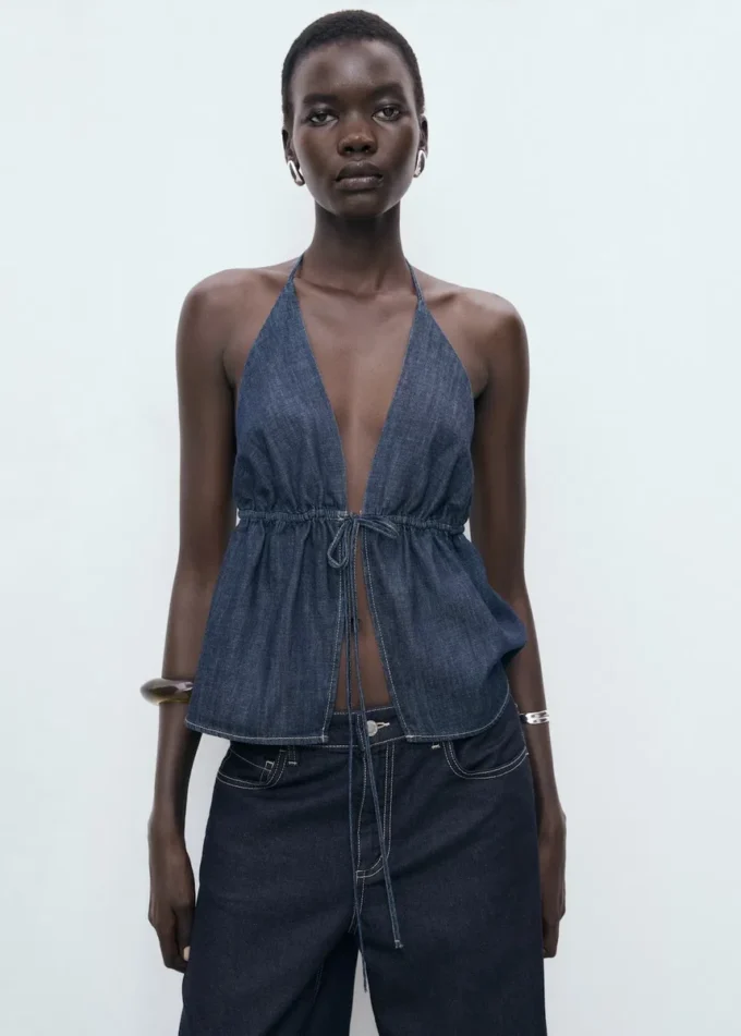 Jean taille basse à jambes larges Jean taille basse à jambes larges