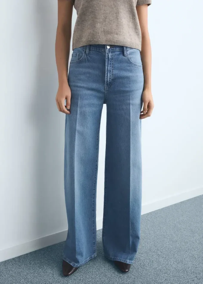 Jean taille haute à jambes larges Jean taille haute à jambes larges