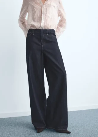 Jean taille mi-haute à jambes larges Jean taille mi-haute à jambes larges
