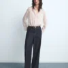Jean taille mi-haute à jambes larges Jean taille mi-haute à jambes larges