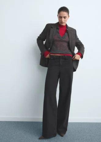 Jean taille mi-haute à jambes larges Jean taille mi-haute à jambes larges