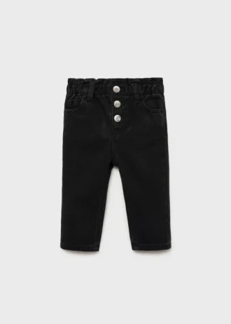 Jeans paper bag avec boutons