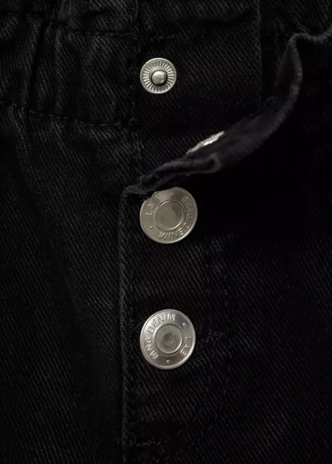 Jeans paper bag avec boutons Jeans paper bag avec boutons