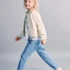 Jeans paper bag avec boutons