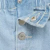 Jeans paper bag avec boutons