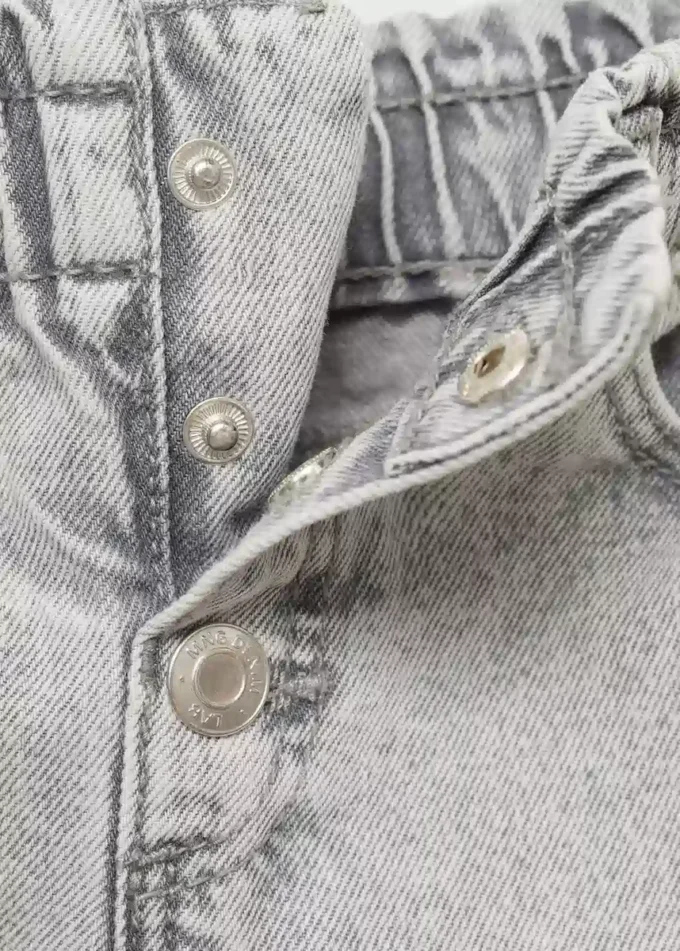 Jeans paper bag avec boutons