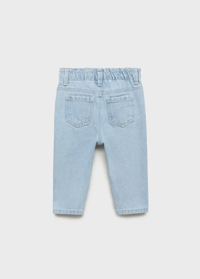 Jeans paper bag avec boutons