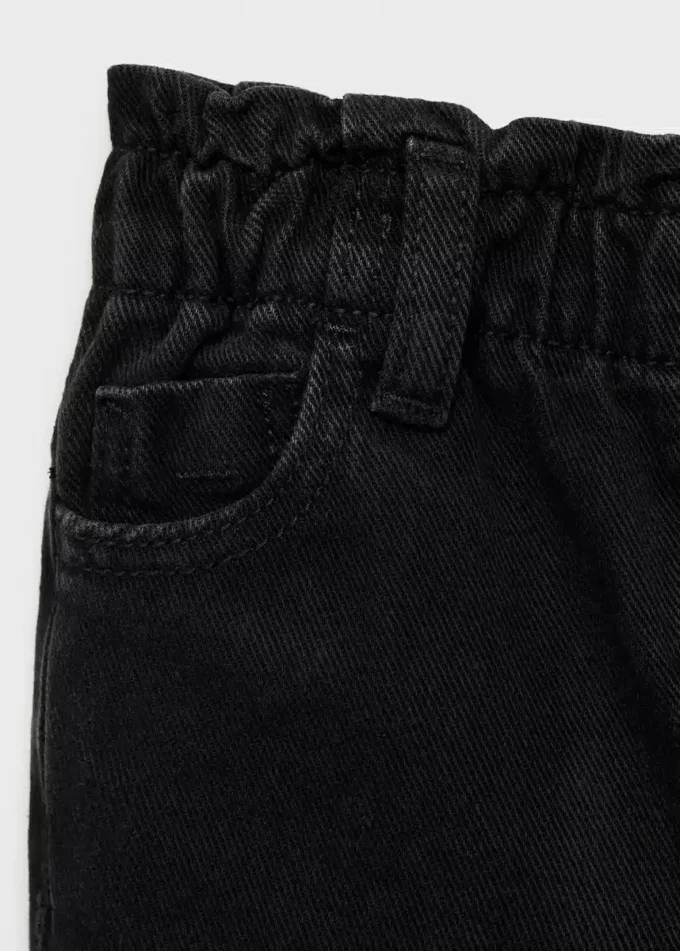 Jeans paper bag avec boutons Jeans paper bag avec boutons