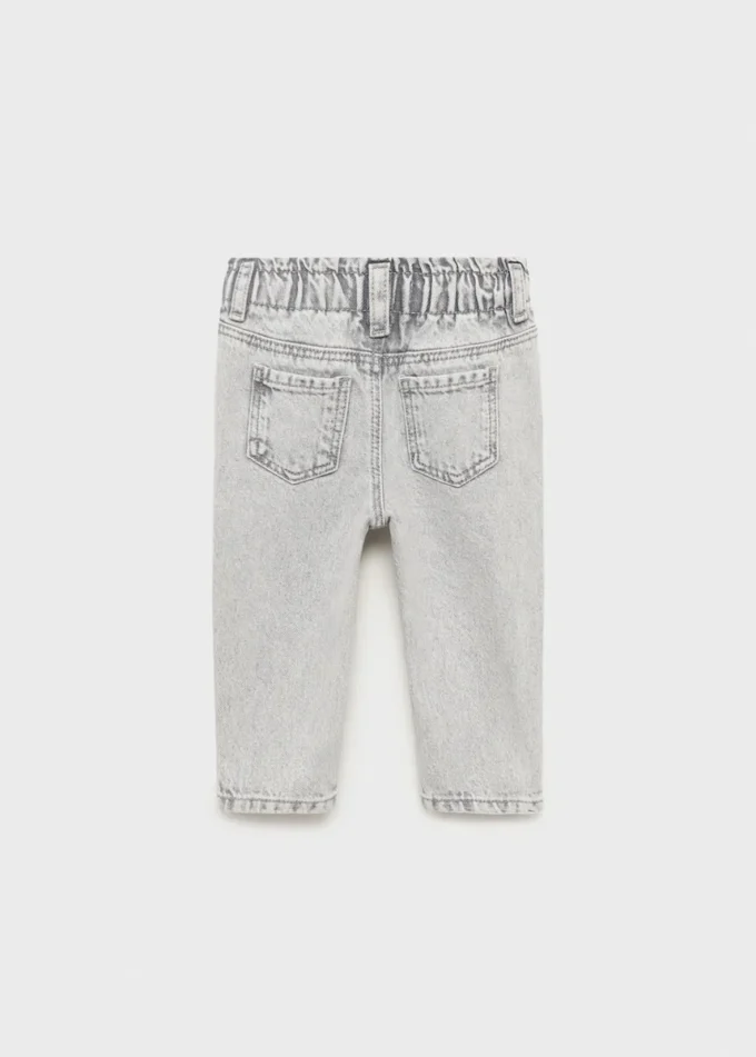 Jeans paper bag avec boutons