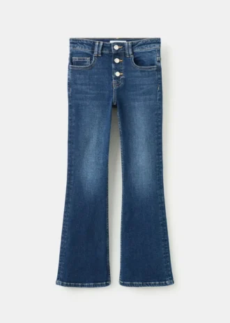 Jeans évasés à boutons