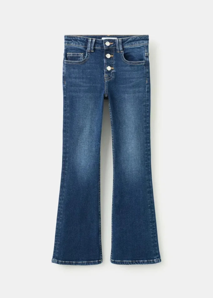 Jeans évasés à boutons Jeans évasés à boutons