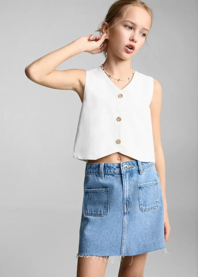 Jupe courte en denim Jupe courte en denim